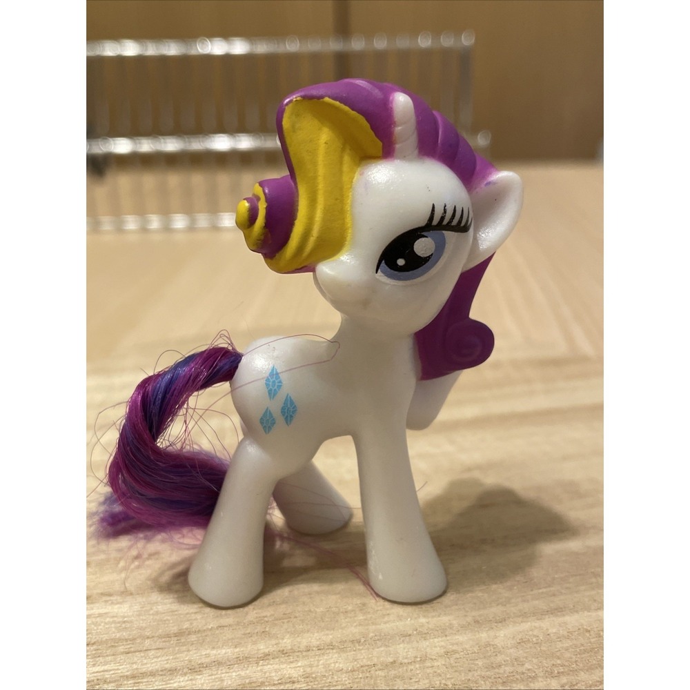 My Little Pony Hasbro Rarity 3" Unicorn Pony Brushable Tail  McDonalds